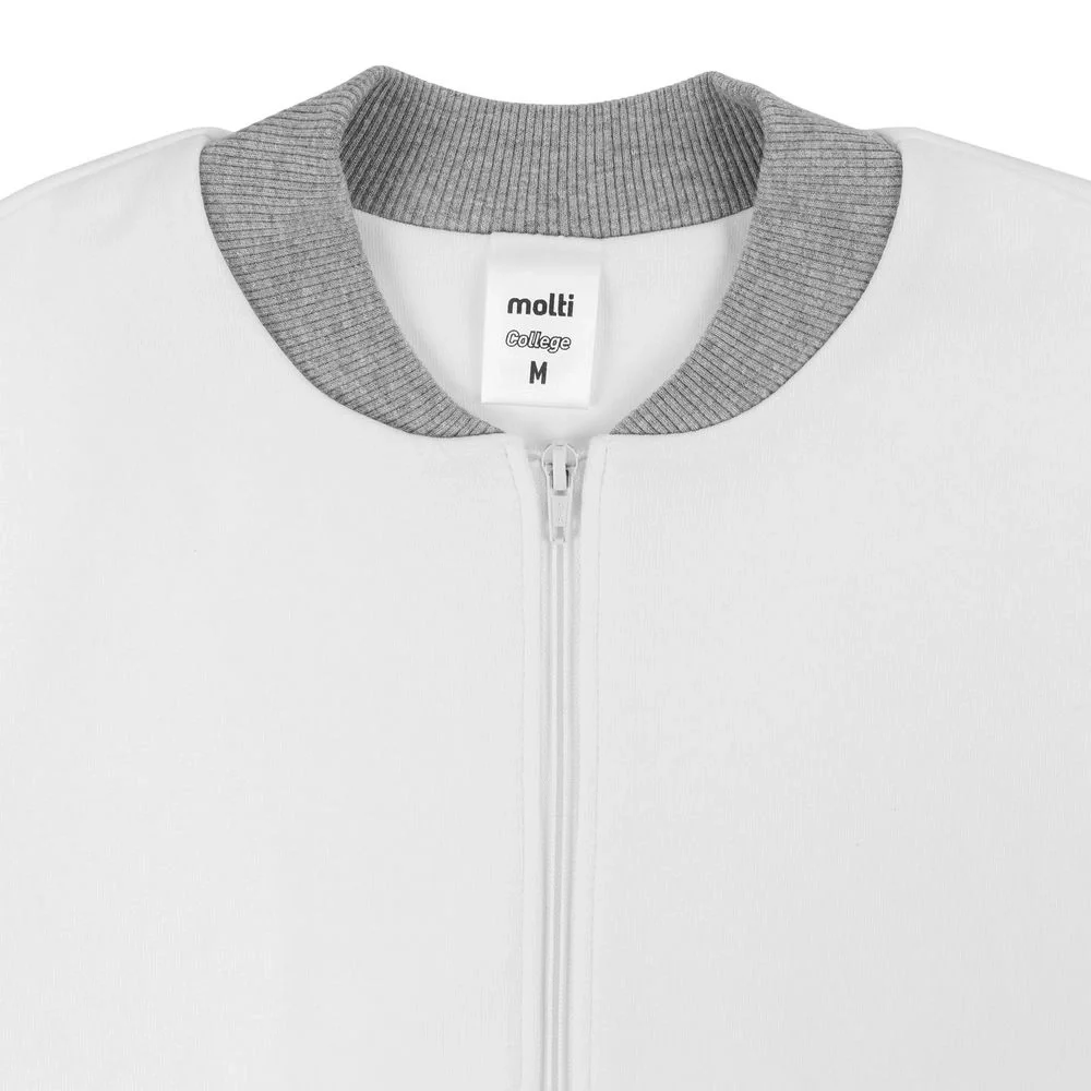 Бомбер College, молочно-белый - фото 3