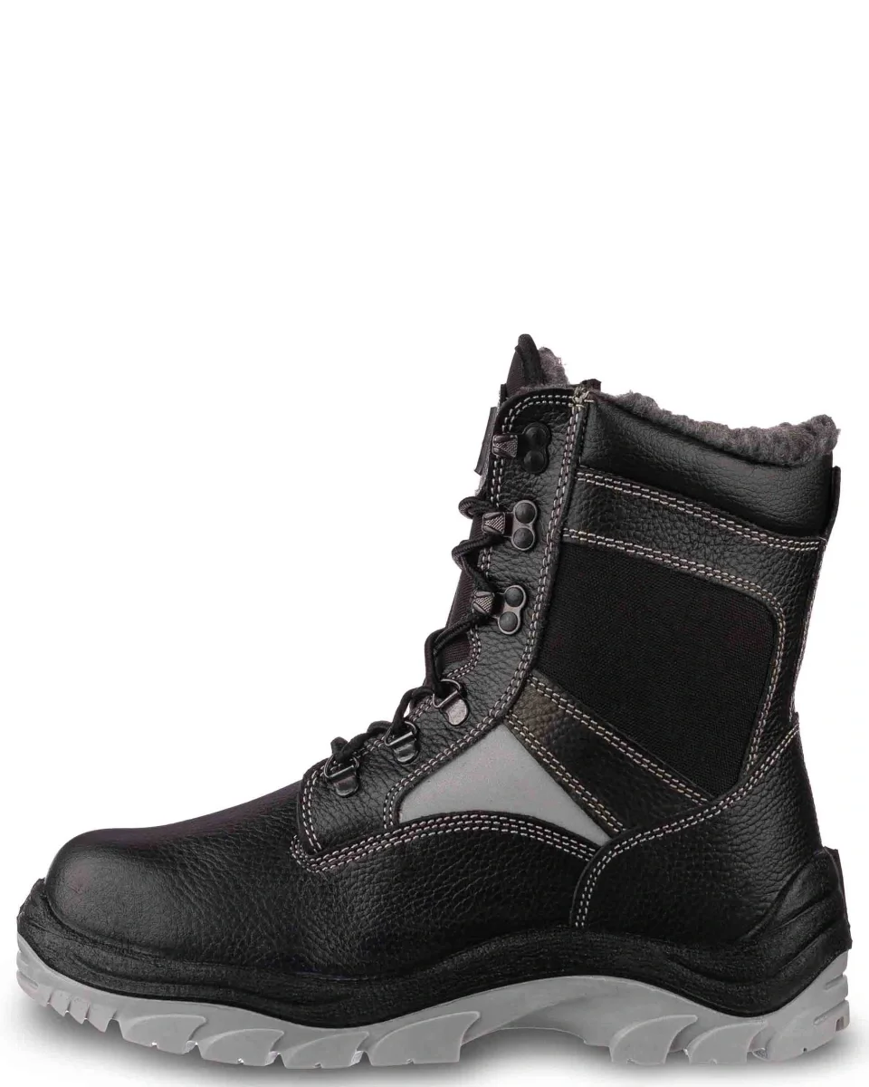 Ботинки кожаные утепленные высокие СТРОИТЕЛЬ ПУ/ТПУ, металлический подносок - фото 3