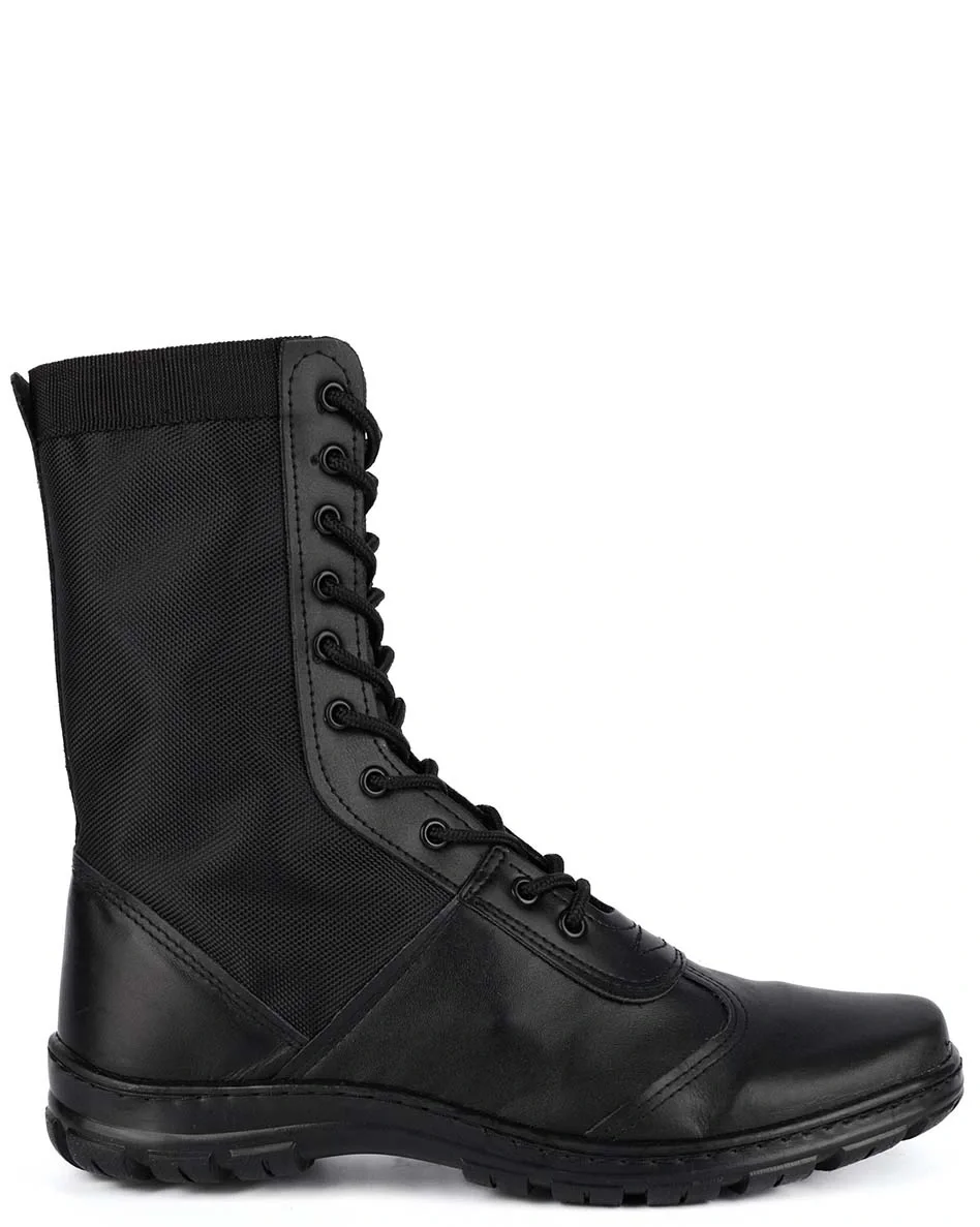 Ботинки с высоким берцем комбинированные "Extrime NEW" на молнии (кожа+текстиль) черные - фото 3