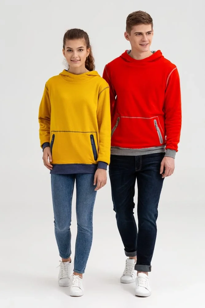 Двусторонняя толстовка Revers, серая с красным - фото 16