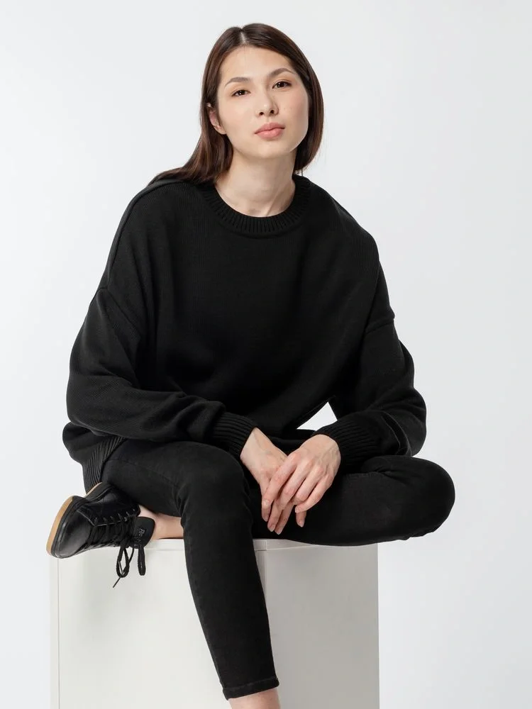 Джемпер оверсайз унисекс Stated в сумке, черный - фото 14