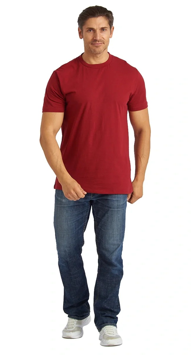 Футболка бордовая - фото 1