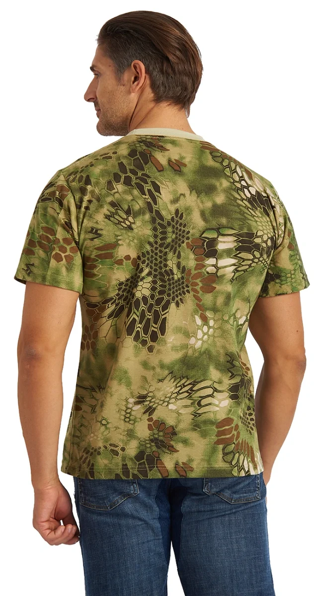 Футболка кмф "Питон Wood" зеленый - фото 5