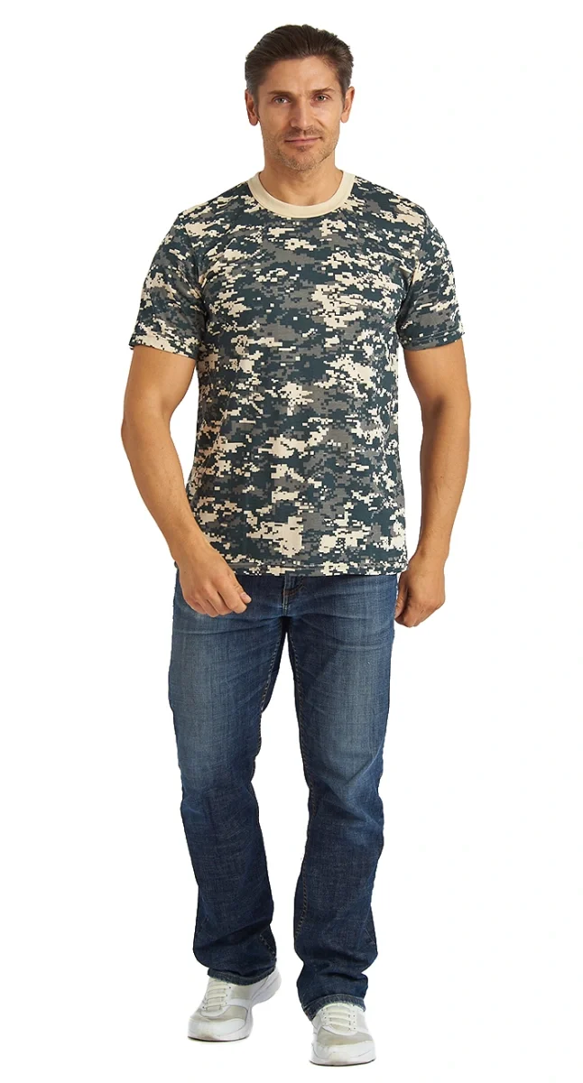 Футболка кмф "Светло-серая цифра" - фото 3