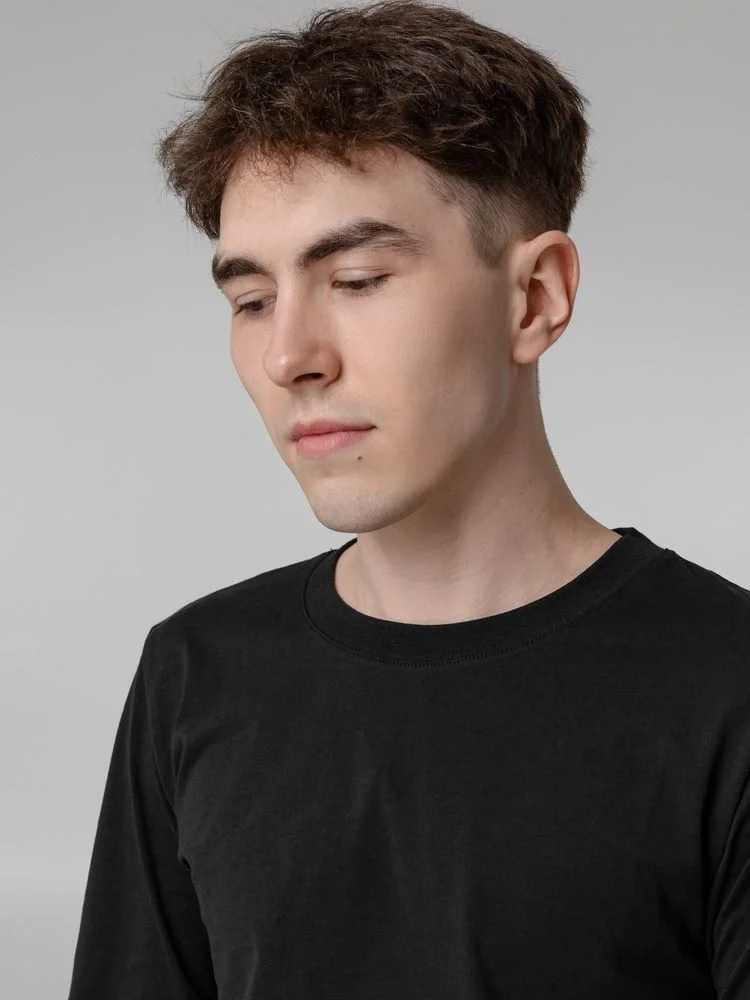 Футболка с длинным рукавом Lehta, черная - фото 7