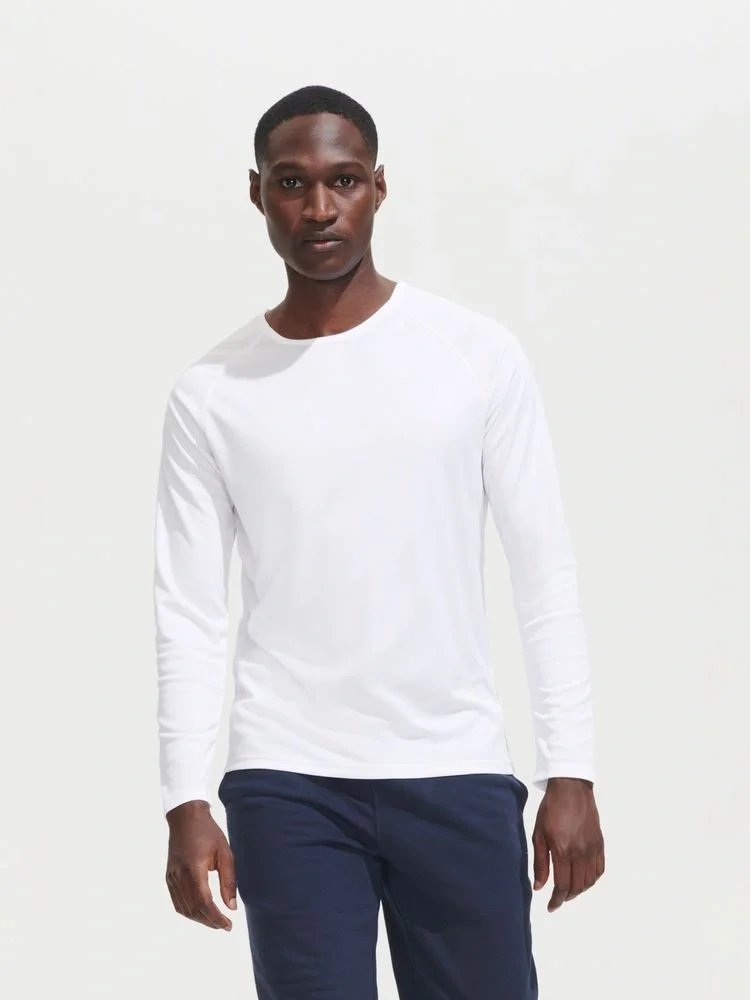 Футболка с длинным рукавом Sporty LSL Men, белая - фото 1