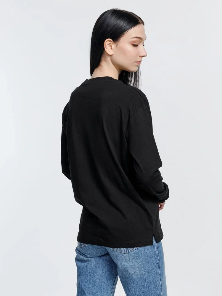 Футболка унисекс с длинным рукавом Pioneer LSL, черная - фото 11