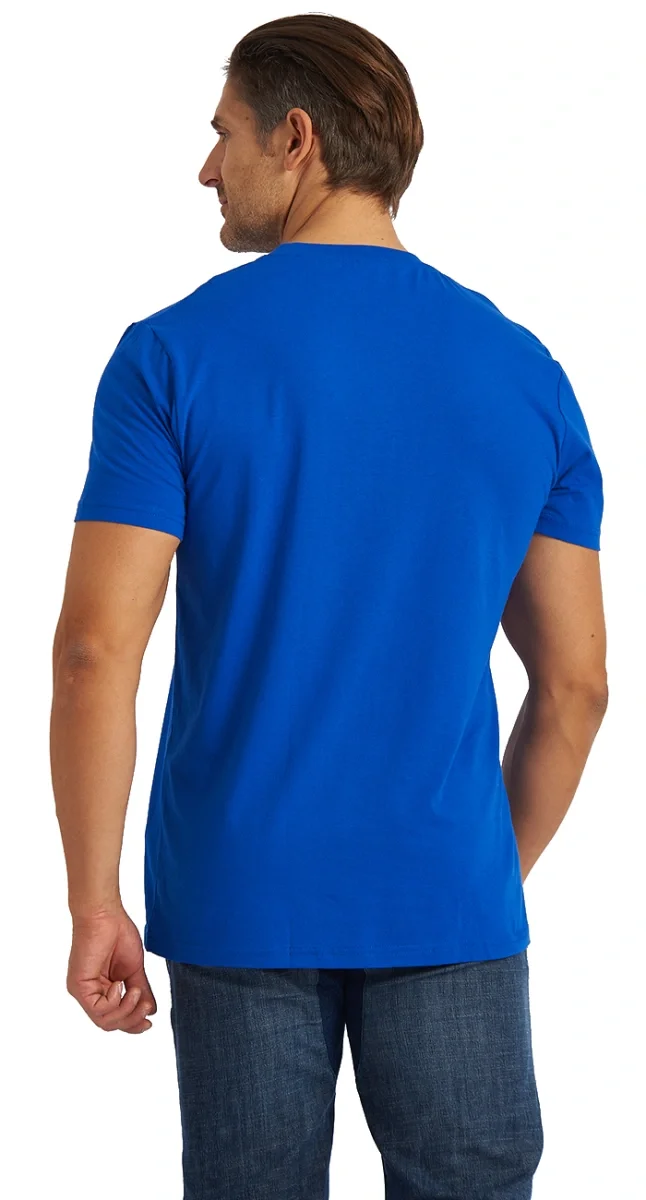 Футболка васильковая - фото 5