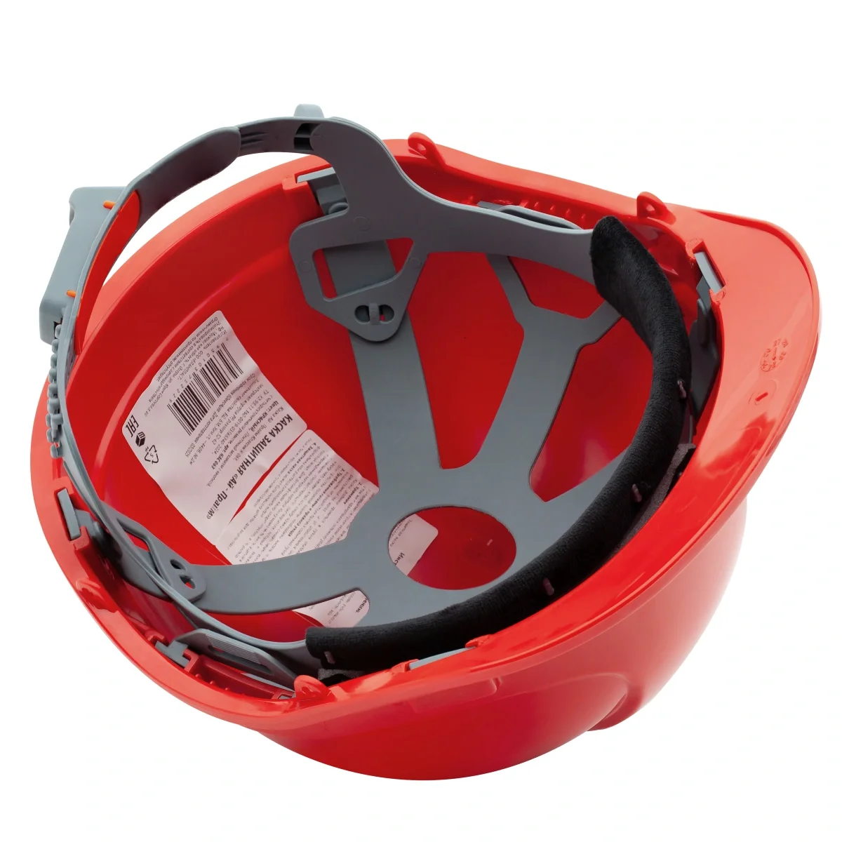 Каска защитная ЕЛАНПЛАСТ АЙ-ПРАЙМ КЛАССИК красная (пластиковое оголовье) - фото 5