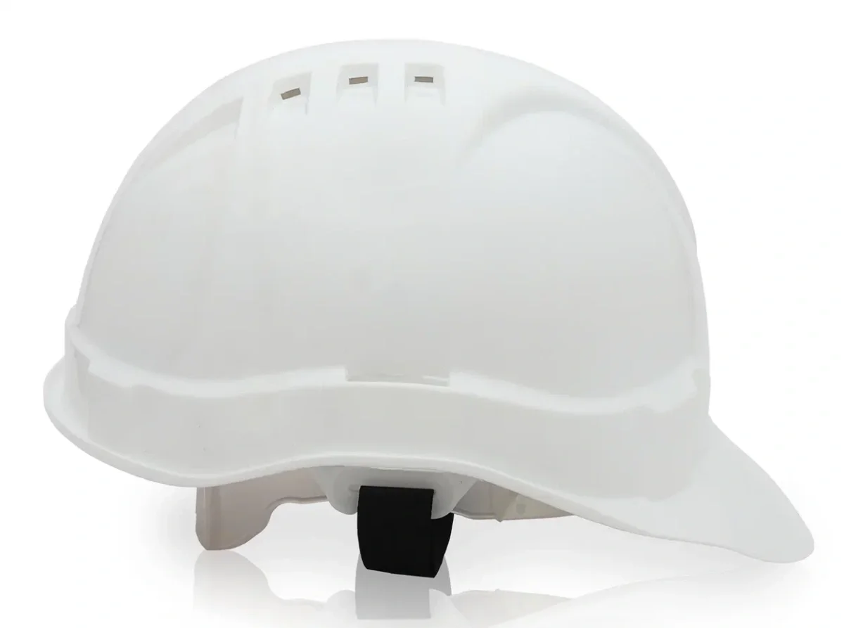 Каска защитная ЕЛАНПЛАСТ ЕВРОПА белая (ленточное оголовье) - фото 7