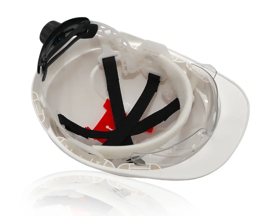 Каска защитная ЕЛАНПЛАСТ ФОРВАРД со встроенными очками зеленая - фото 2