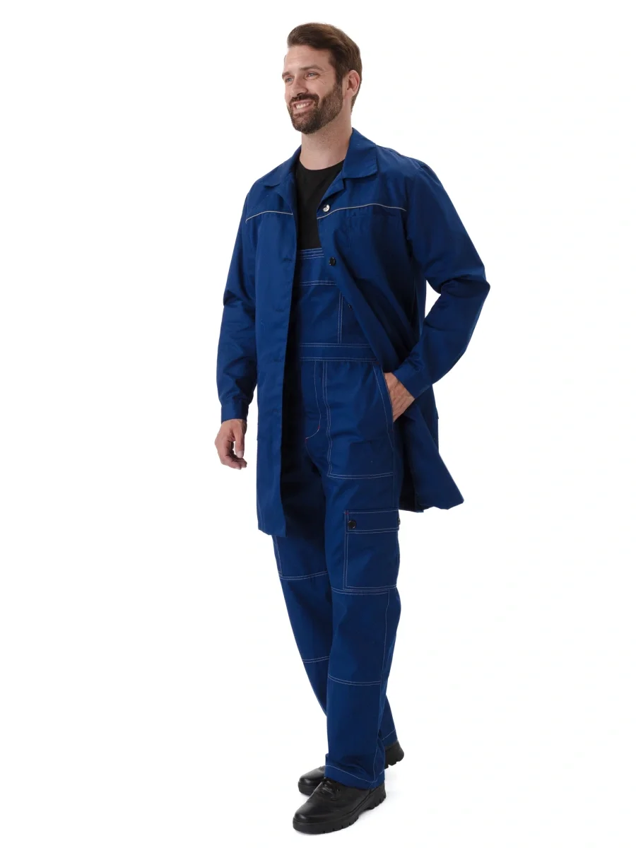 Синий мужской халат Валент - фото 6