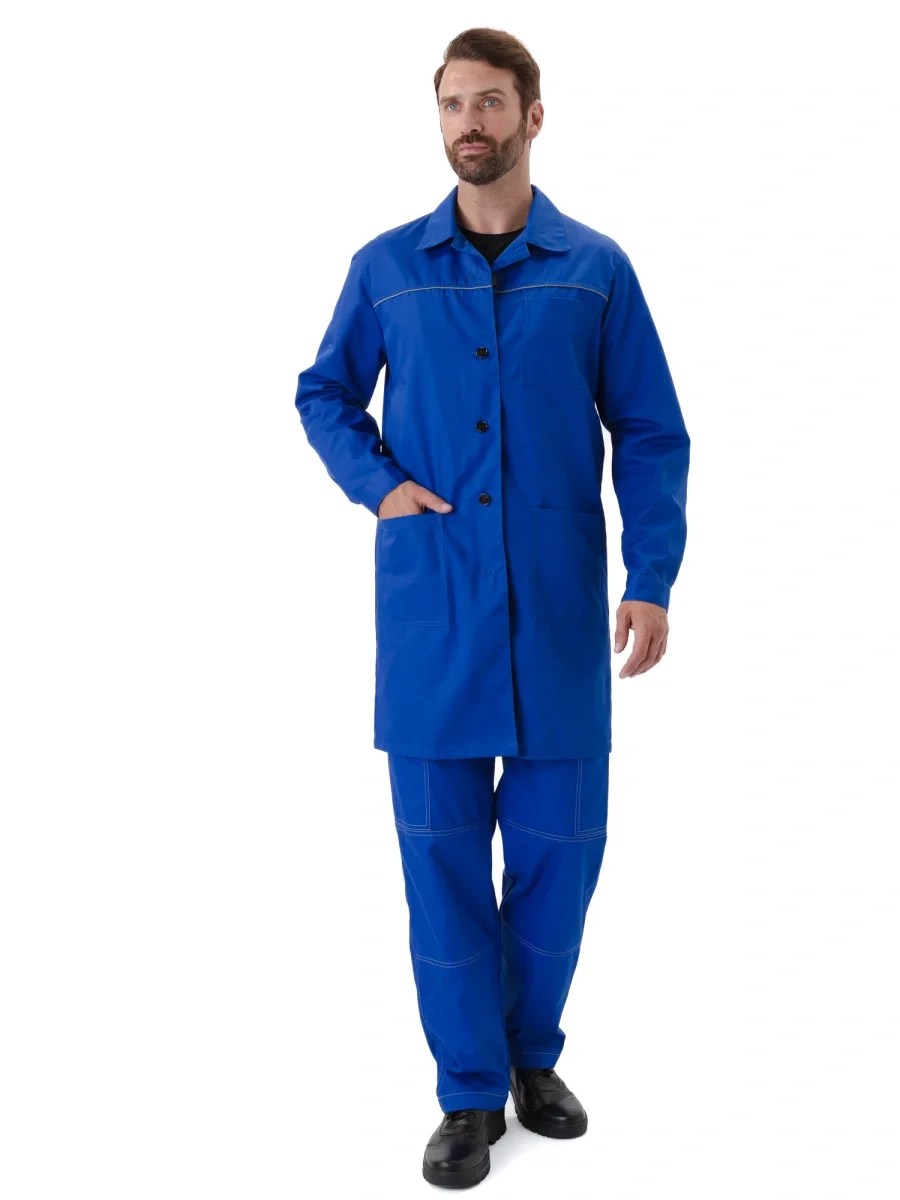 Халат мужской "Валент" васильковый - фото 6