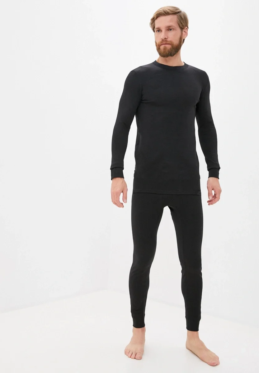 Комплект белья мужского СН (лонгслив, кальсоны) SPORT черный