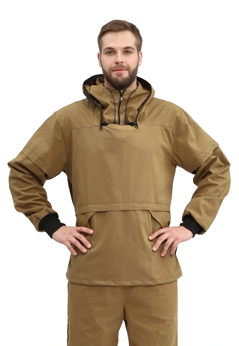 Костюм туристический ПРТНЦФ с сеткой, цвет: хаки, ткань: палатка 235 - фото 1