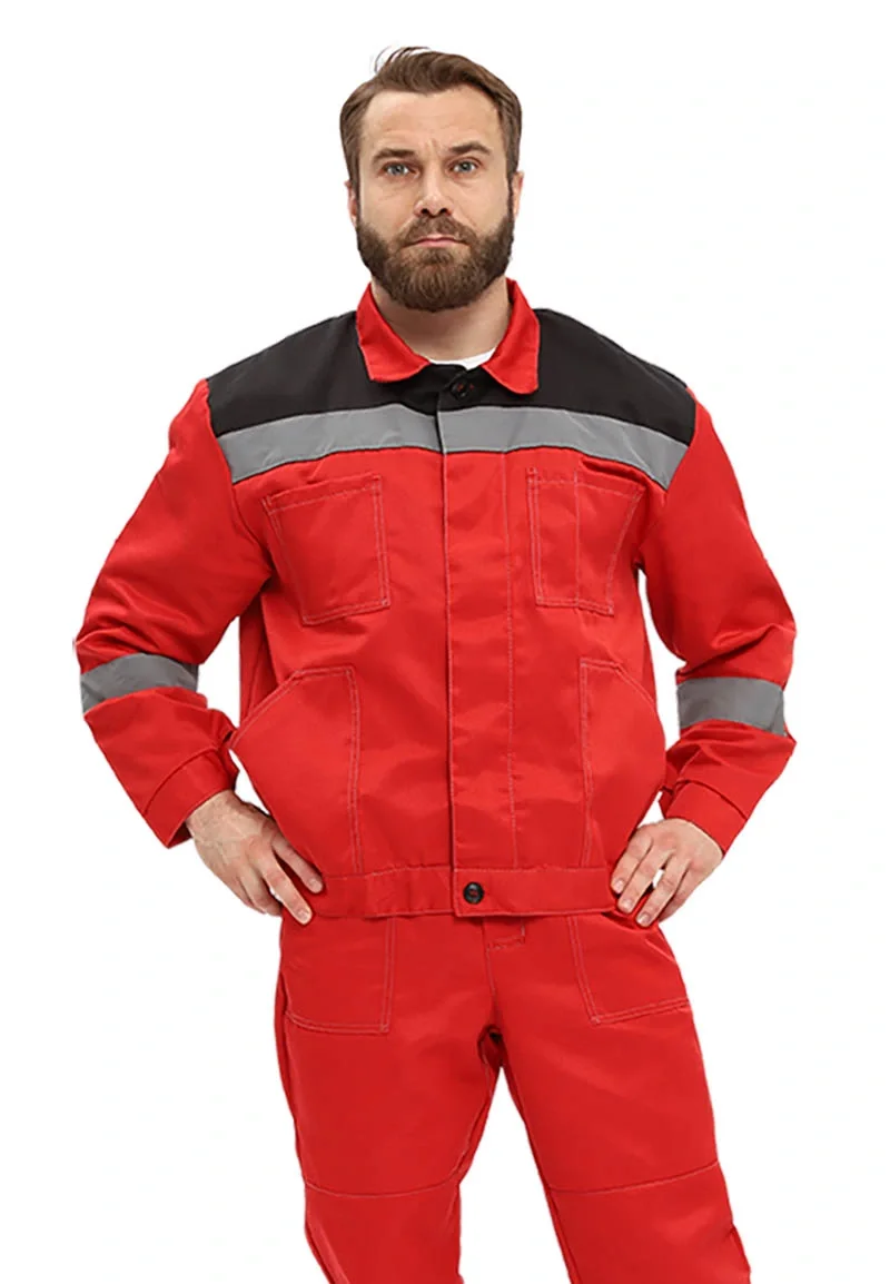 Костюм рабочий "Легион" красный/черный - фото 1