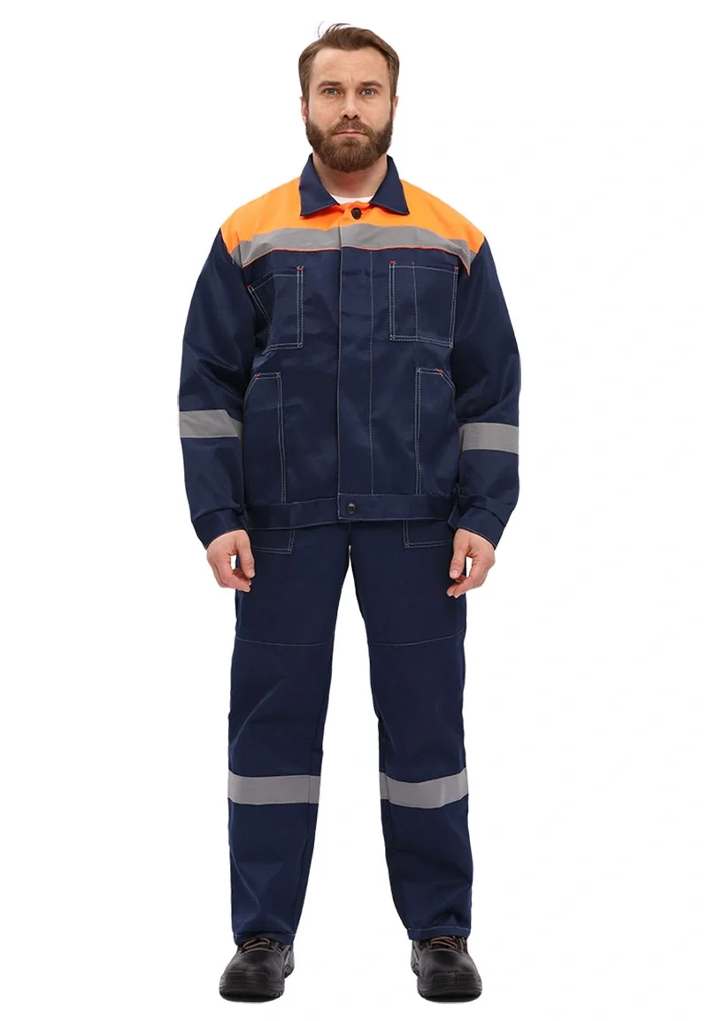 Костюм рабочий "Легион" т.синий/оранжевый - фото 2