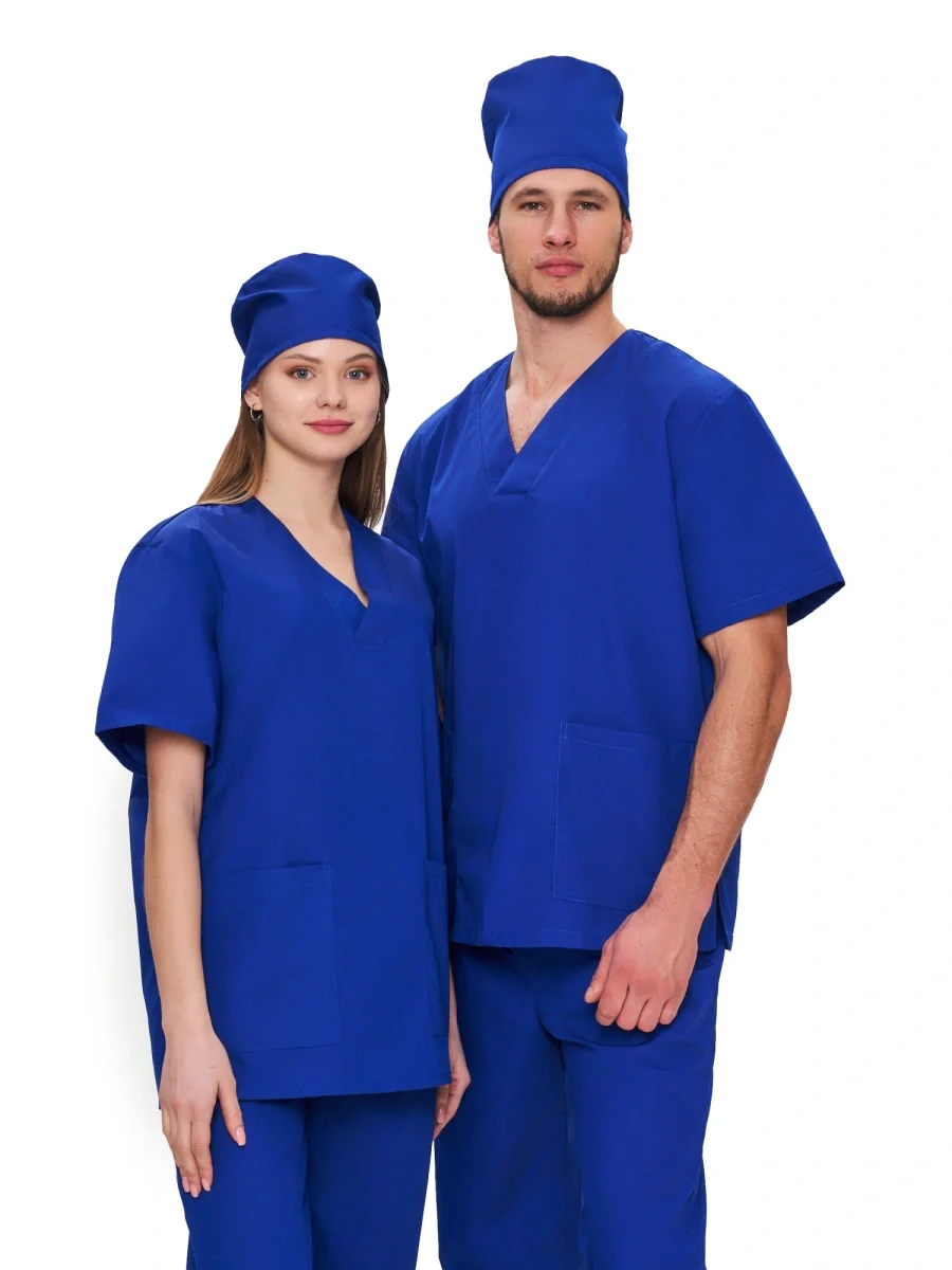 Костюм Хирургический (универсальный) васильковый - фото 1
