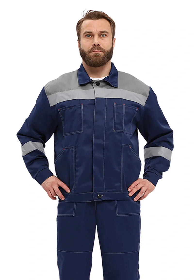 Костюм "ЛЕГИОН" куртка/полукомб. Т.СИНИЙ/СЕРЫЙ - фото 1