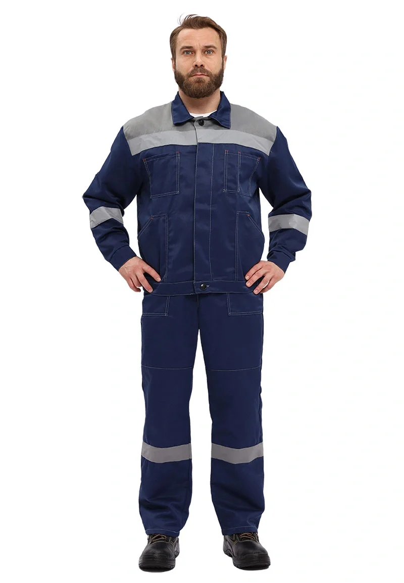 Костюм "ЛЕГИОН" куртка/полукомб. Т.СИНИЙ/СЕРЫЙ - фото 2