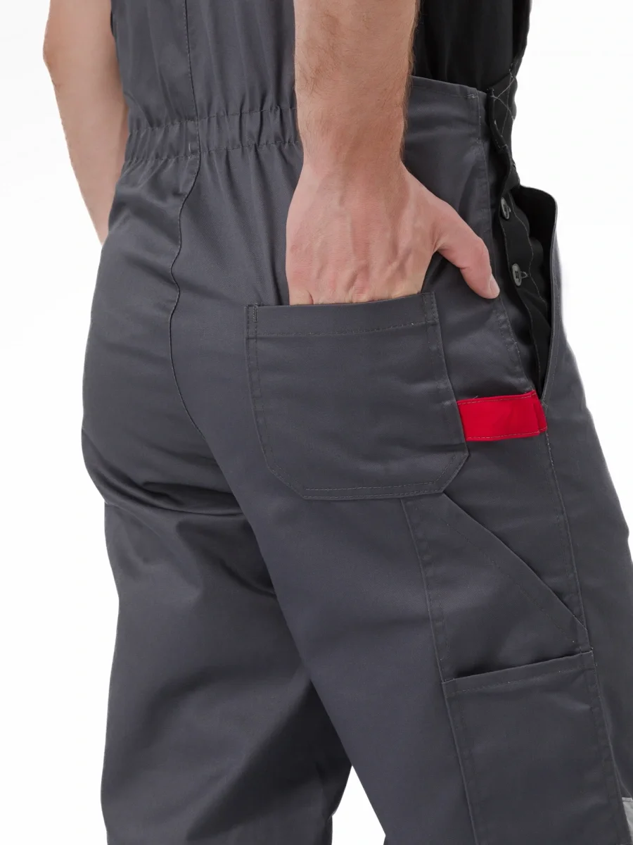 Костюм "МЕГА" куртка/полукомбинезон, цвет: Т.СЕРЫЙ/ЧЕРНЫЙ/КРАСНЫЙ - фото 14