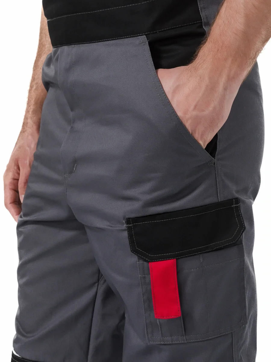 Костюм "МЕГА" куртка/полукомбинезон, цвет: Т.СЕРЫЙ/ЧЕРНЫЙ/КРАСНЫЙ - фото 15