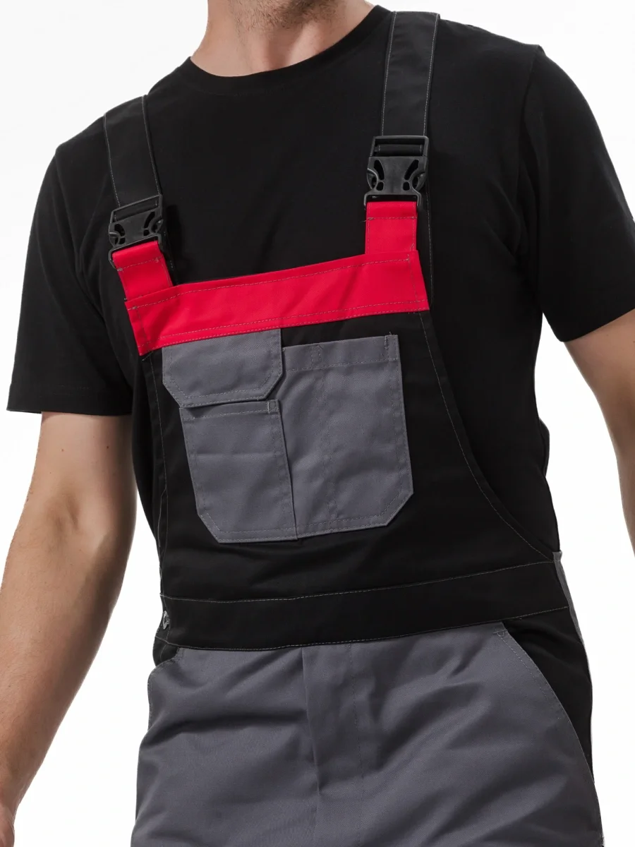 Костюм "МЕГА" куртка/полукомбинезон, цвет: Т.СЕРЫЙ/ЧЕРНЫЙ/КРАСНЫЙ - фото 5