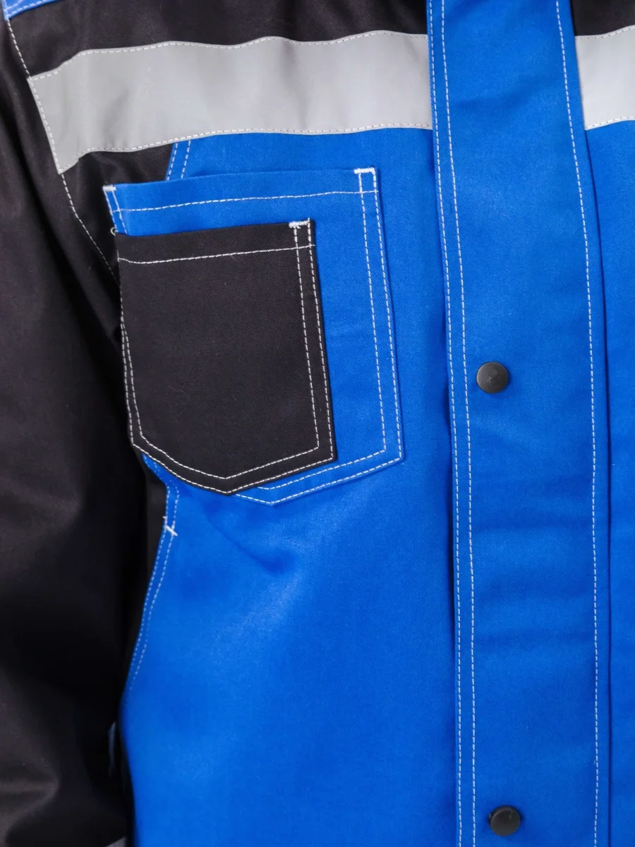 Костюм мужской "Волгарь" летний с брюками василек/черный - фото 12