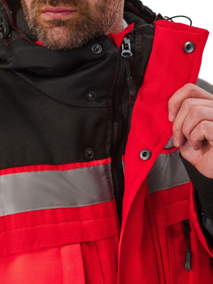 Костюм зимний "ЗИМНИК" куртка/брюки, цвет: красный/черный - фото 10