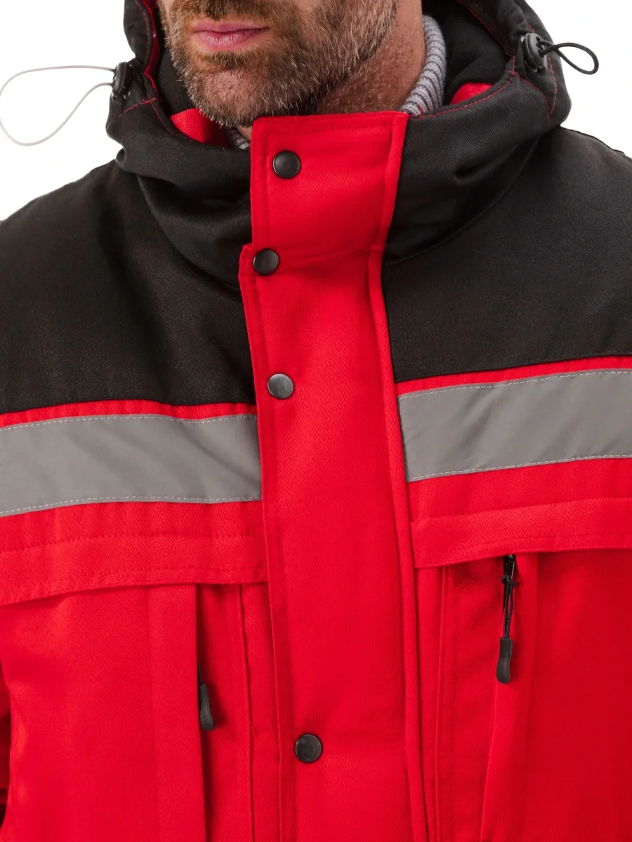 Костюм зимний "ЗИМНИК" куртка/брюки, цвет: красный/черный - фото 9