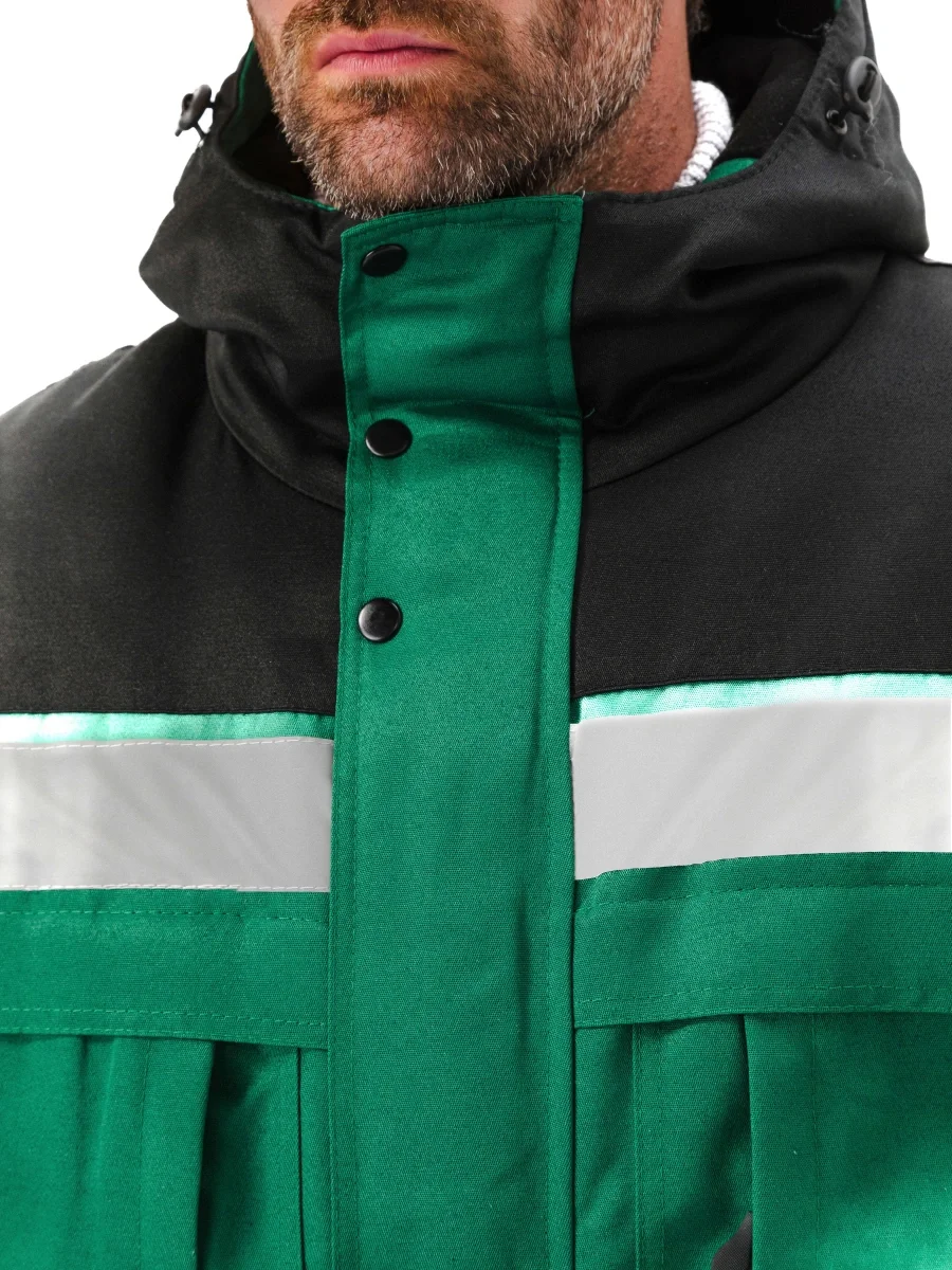 Костюм зимний "ЗИМНИК" куртка/брюки, цвет: т.зеленый/черный - фото 15