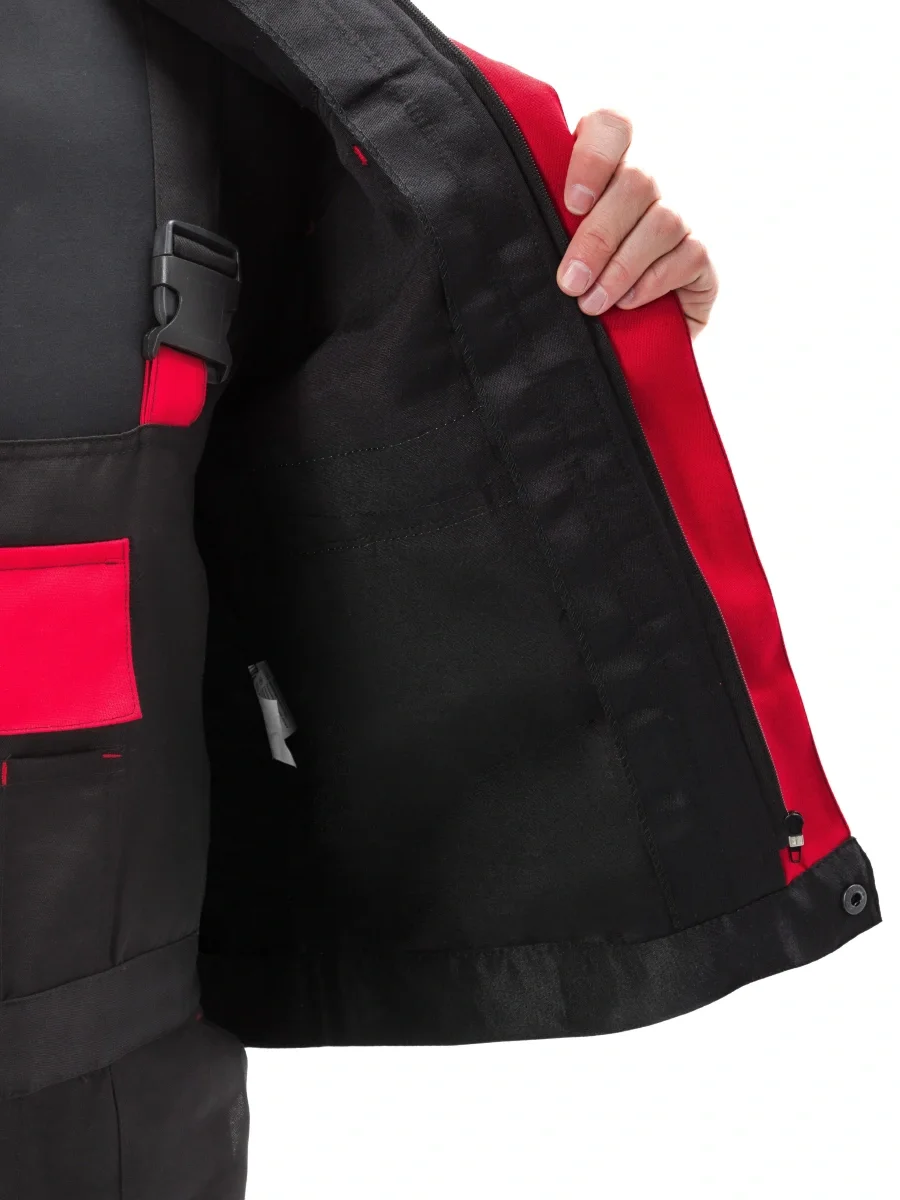 Костюм "РЕСПЕКТ" куртка/полукомб. цвет: КРАСНЫЙ/ЧЕРНЫЙ - фото 15