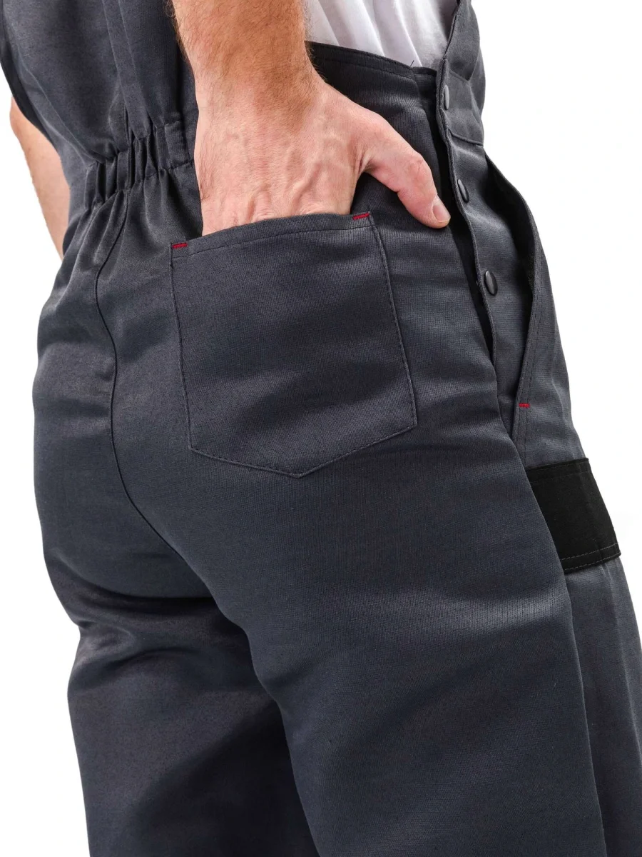 Костюм "РЕСПЕКТ" куртка/полукомб. цвет: СЕРЫЙ/ЧЕРНЫЙ - фото 2