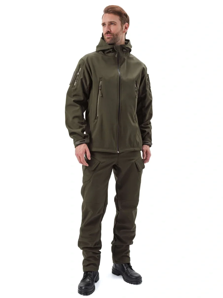 Костюм "ВЕПРЬ" куртка/брюки, цвет: хаки, ткань: Софтшелл - фото 2
