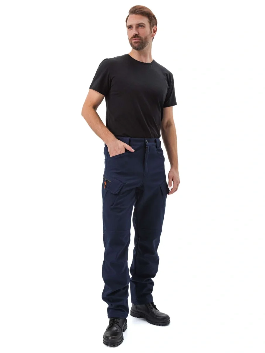 Костюм "ВЕПРЬ" куртка/брюки, цвет: т.синий, ткань: Софтшелл - фото 5