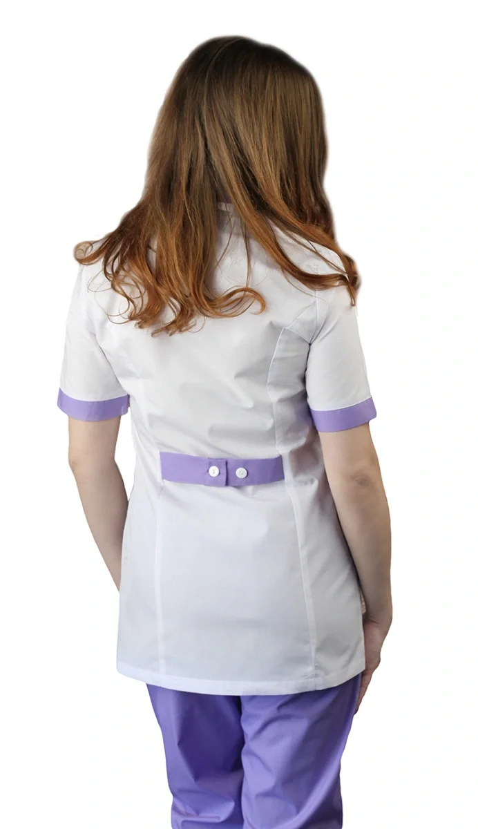 Костюм женский "Амелия" белый с сиреневым* СКИДКА 40% - фото 2