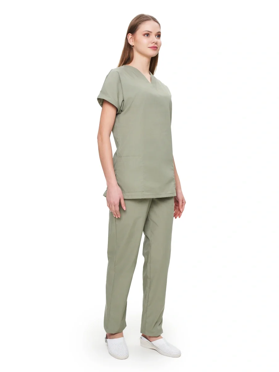 Костюм женский "Эрла" зеленый воск - фото 2