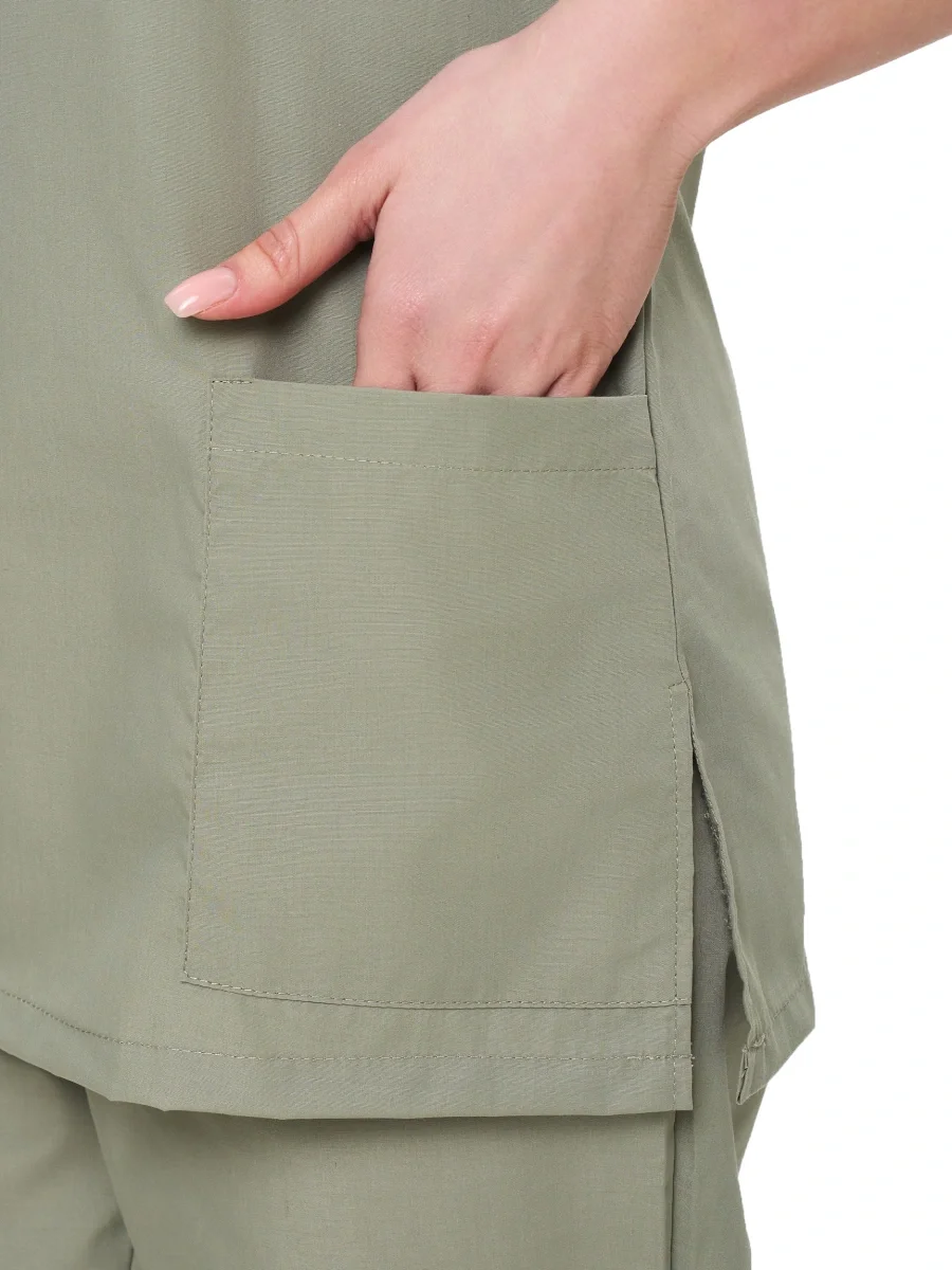 Костюм женский "Эрла" зеленый воск - фото 4