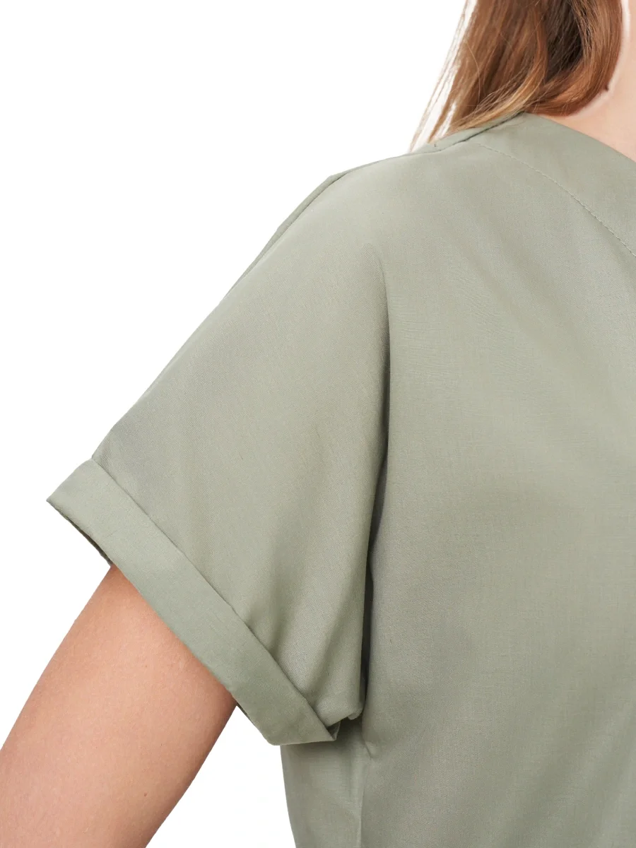 Костюм женский "Эрла" зеленый воск - фото 6