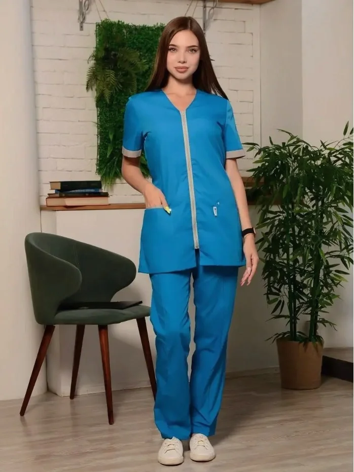 Костюм женский "Есения" голубой - фото 16
