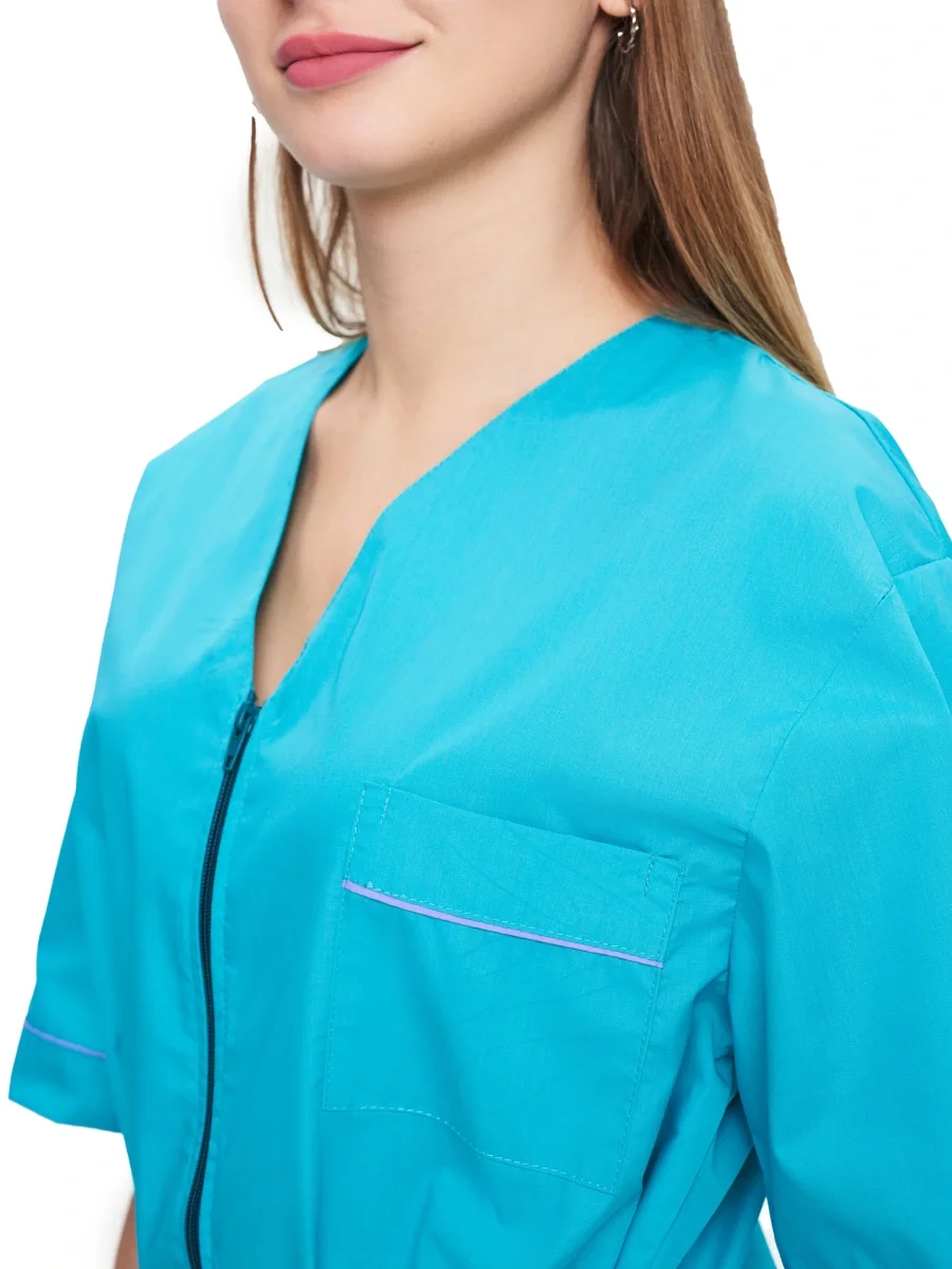 Костюм женский "Глория" бирюзовый с сиреневым - фото 5