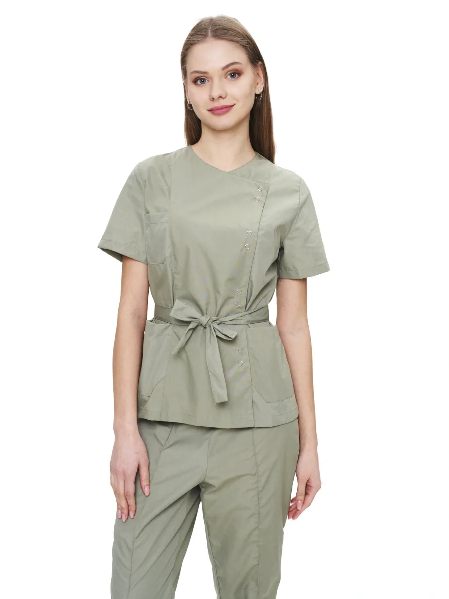 Костюм женский "Юмелия" зеленый воск - фото 1