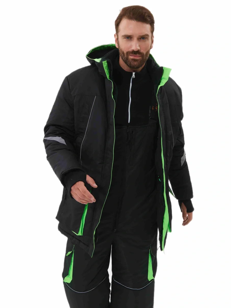 Костюм мужской зимний PRIME КЗ-06 (SPECI.ALL) чёрный - фото 1