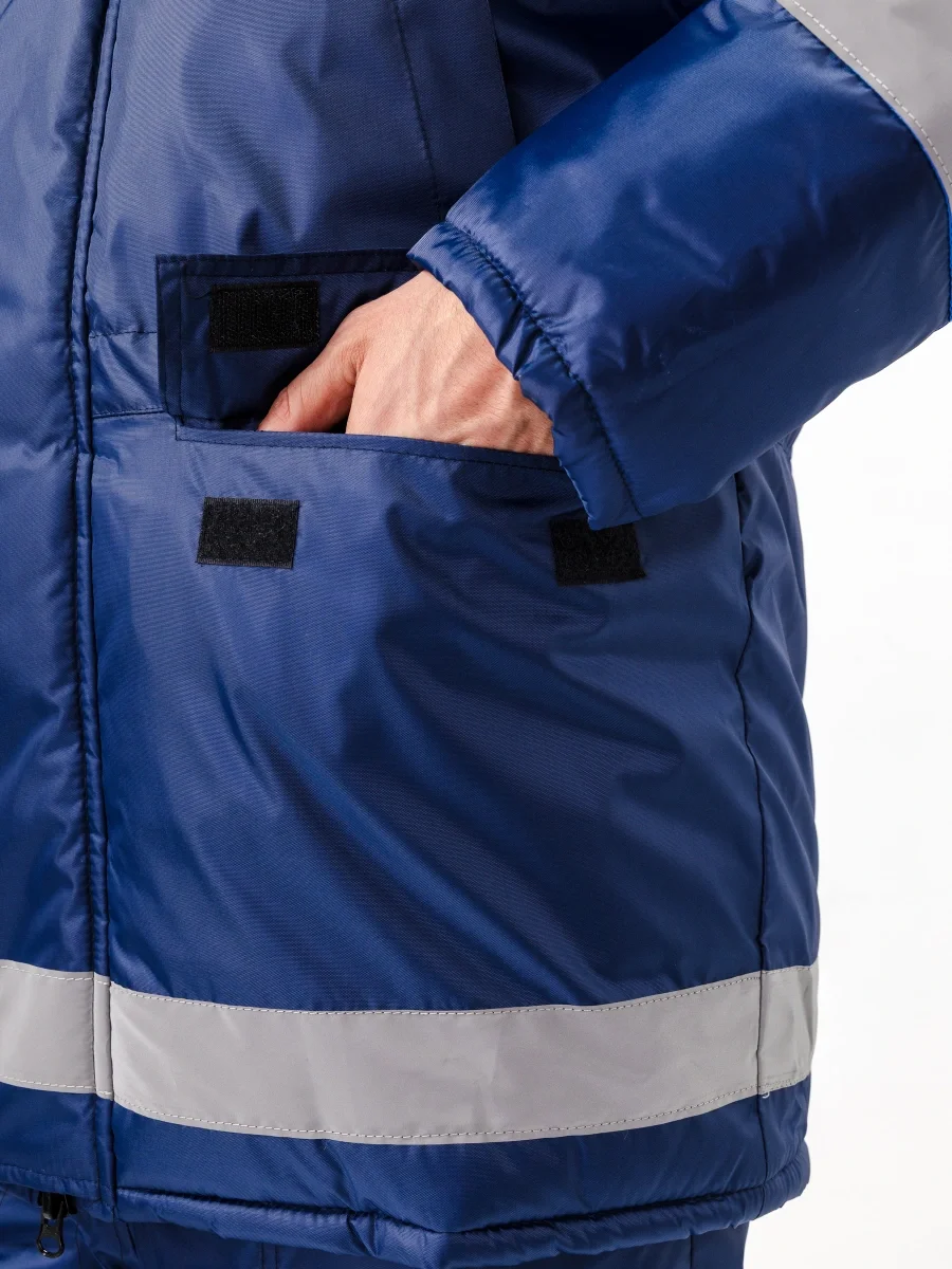 Костюм зимний "Скандин-СОП" куртка/полукомб. цвет: т.синий/василек - фото 10