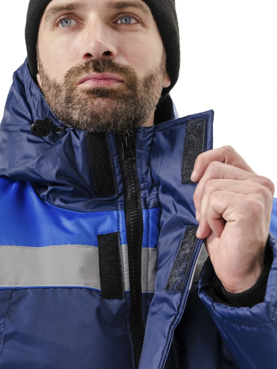 Костюм зимний "Скандин-СОП" куртка/полукомб. цвет: т.синий/василек - фото 8