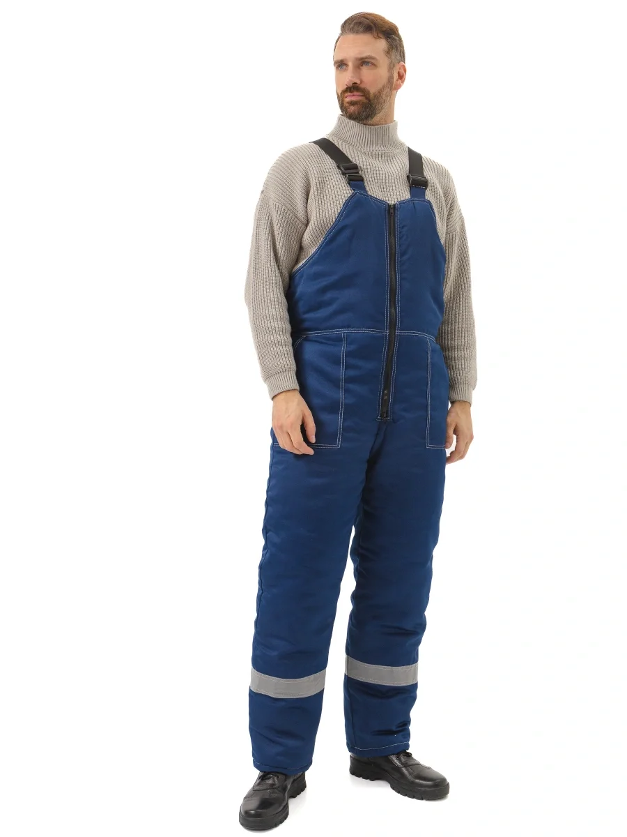 Костюм зимний "ВЬЮГА" куртка/полукомб. цвет: т.синий/оранжевый - фото 4