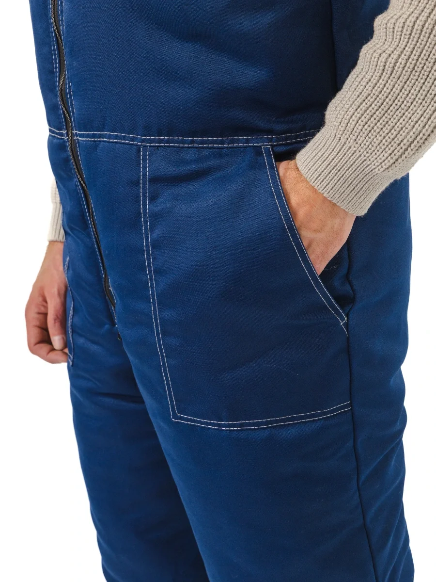 Костюм зимний "ВЬЮГА" куртка/полукомб. цвет: т.синий/оранжевый - фото 6