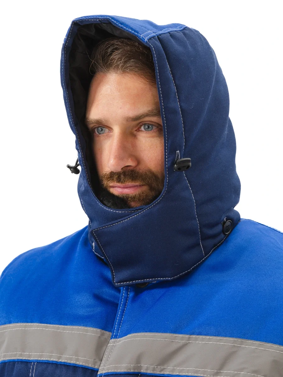 Костюм зимний "ВЬЮГА" куртка/полукомб. цвет: т.синий/василек - фото 6