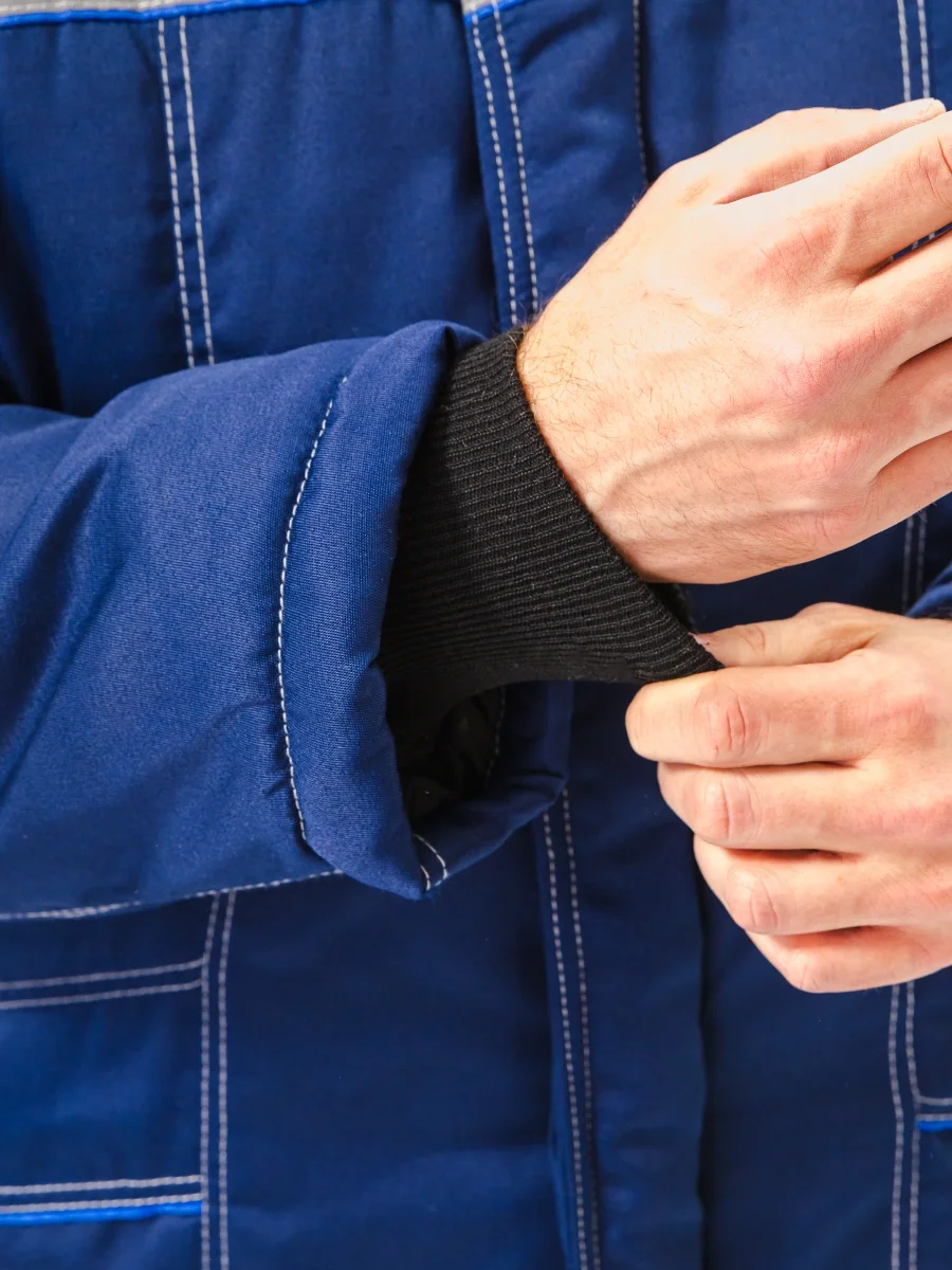 Костюм зимний "ВЬЮГА" куртка/полукомб. цвет: т.синий/василек - фото 8