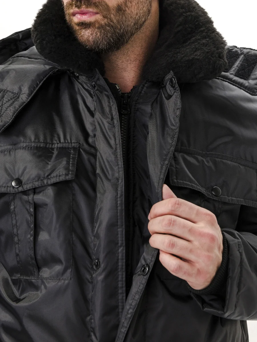 Мужская черная куртка охранника - фото 12